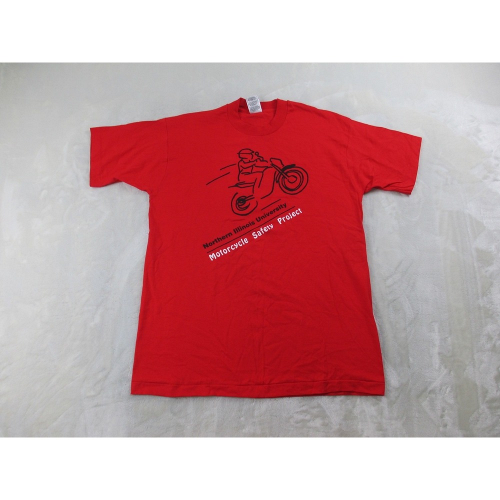 VINTAGE Fruit Of The Loom Shirt Mens Large Red Northern Illinois University*
